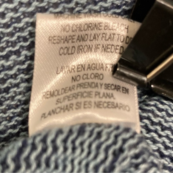 NWOT Poof! Open Cardi dropped shoulder Oversized collar Color:Blue Denim; Size M - Picture 11 of 11